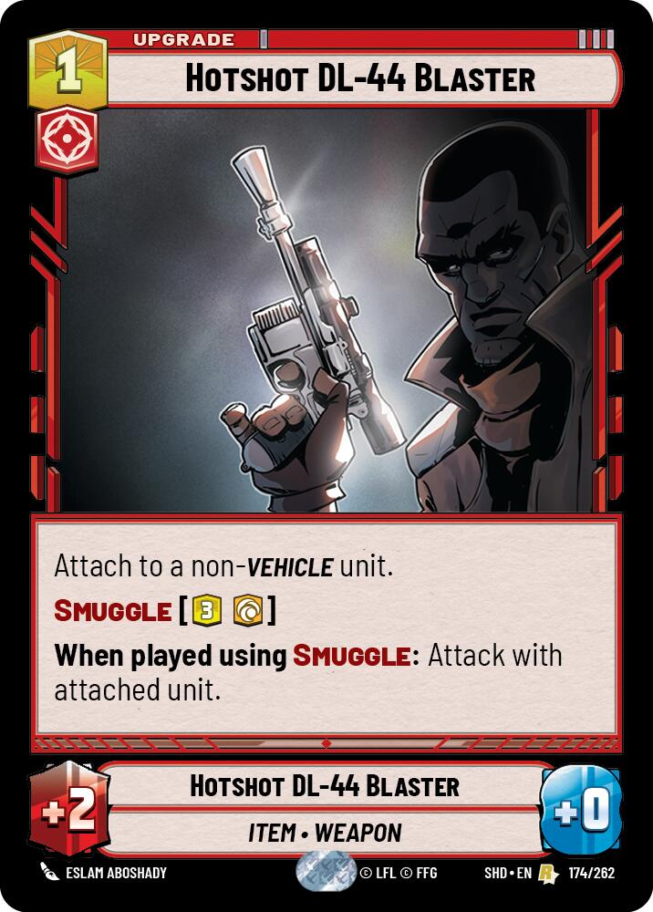 Hotshot DL-44 Blaster (174/262) [Shadows of the Galaxy] | Grognard Games