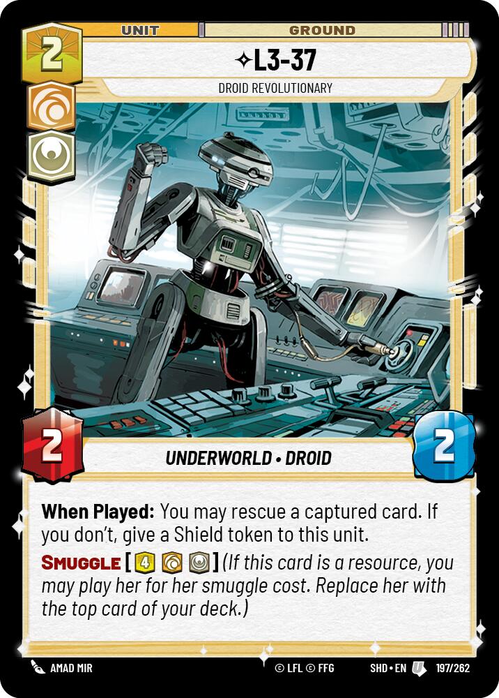 L3-37 - Droid Revolutionary (197/262) [Shadows of the Galaxy] | Grognard Games