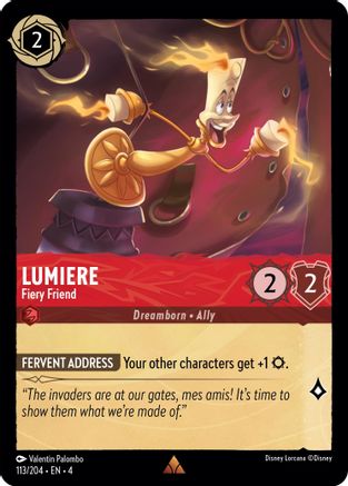 Lumiere - Fiery Friend (113/204) [Ursula's Return] | Grognard Games