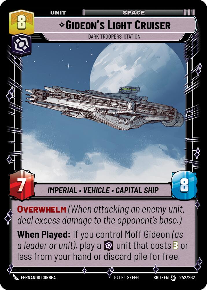 Gideon's Light Cruiser - Dark Troopers' Station (242/262) [Shadows of the Galaxy] | Grognard Games