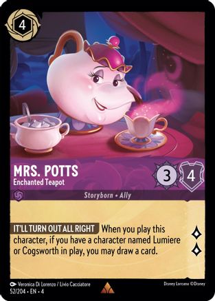 Mrs. Potts - Enchanted Teapot (52/204) [Ursula's Return] | Grognard Games