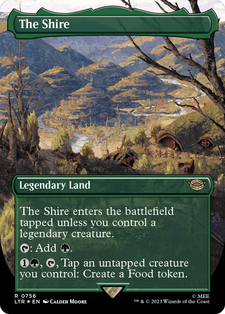 The Shire (Borderless) (Surge Foil) [The Lord of the Rings: Tales of Middle-Earth] | Grognard Games
