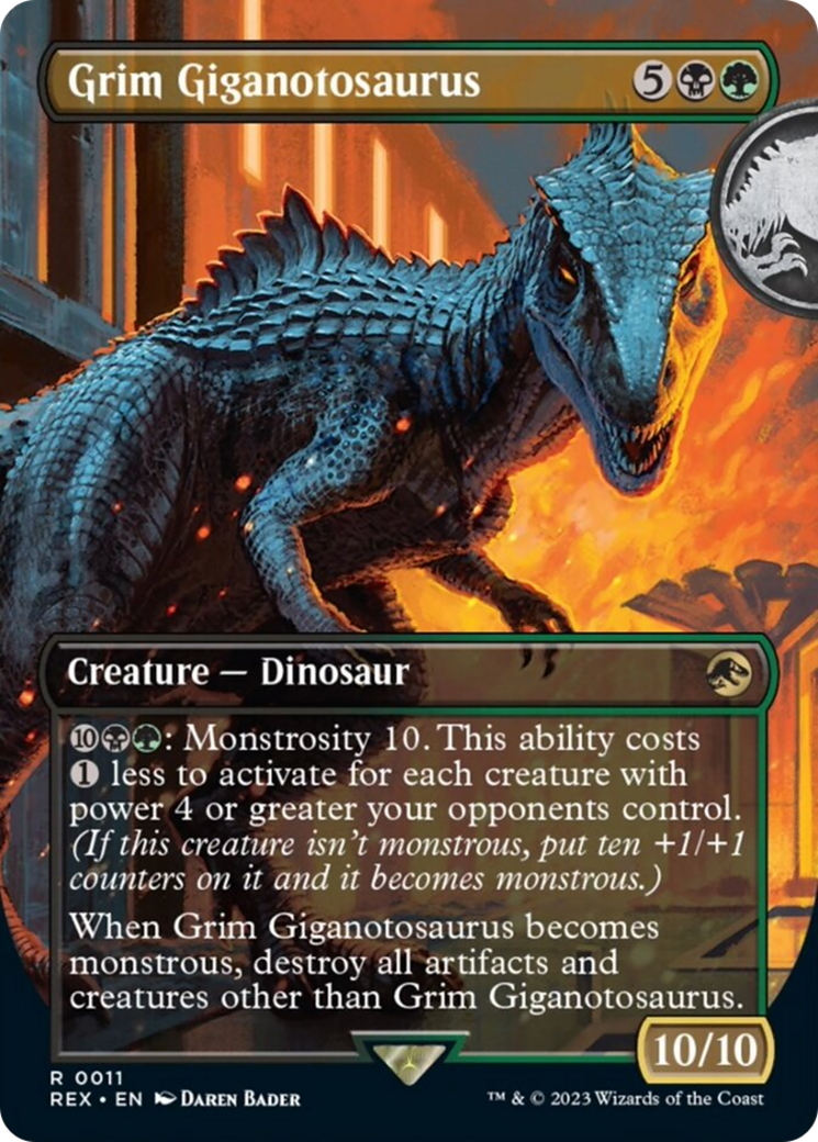 Grim Giganotosaurus (Borderless) [Jurassic World Collection] | Grognard Games