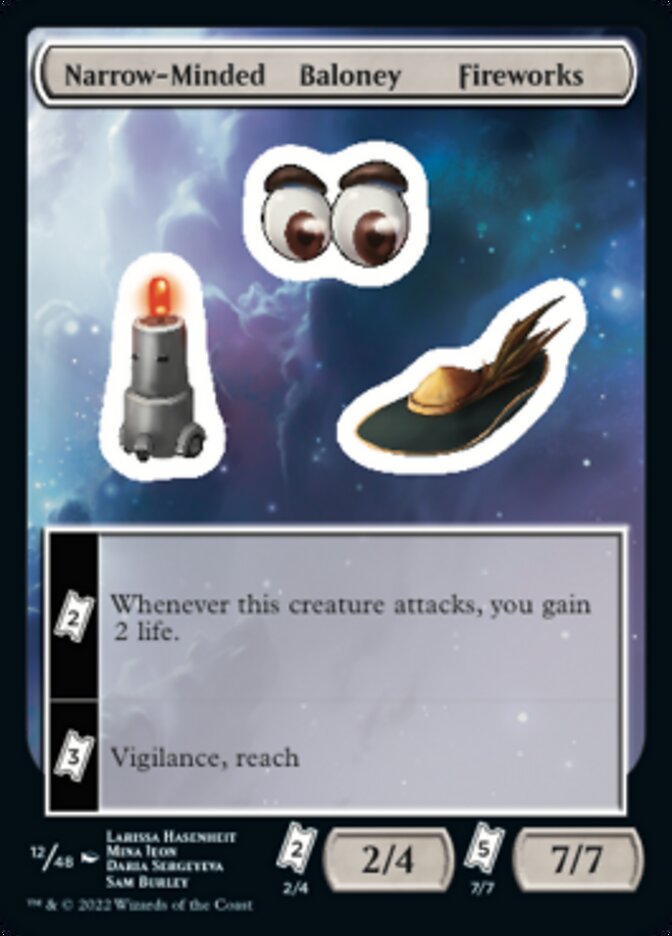 Narrow-Minded Baloney Fireworks [Unfinity Stickers] | Grognard Games