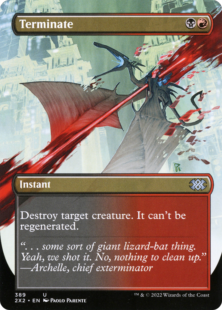 Terminate (Borderless Alternate Art) [Double Masters 2022] | Grognard Games