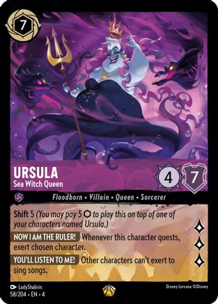 Ursula - Sea Witch Queen (58/204) [Ursula's Return] | Grognard Games