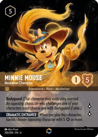 Minnie Mouse - Musketeer Champion (Enchanted) (206/204) [Ursula's Return] | Grognard Games