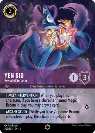 Yen Sid - Powerful Sorcerer (Enchanted) (209/204) [Ursula's Return] | Grognard Games