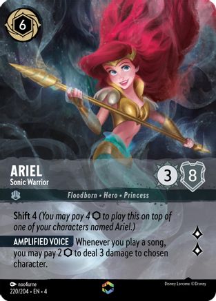 Ariel - Sonic Warrior (Enchanted) (220/204) [Ursula's Return] | Grognard Games
