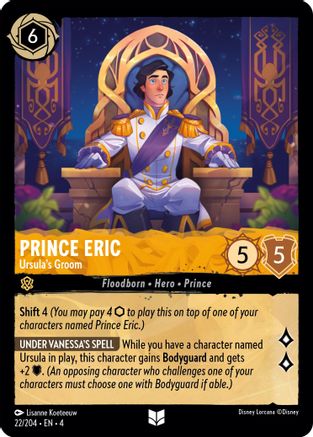 Prince Eric - Ursula's Groom (22/204) [Ursula's Return] | Grognard Games