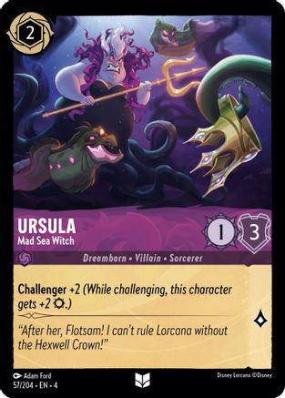 Ursula - Mad Sea Witch (57/204) [Ursula's Return] | Grognard Games