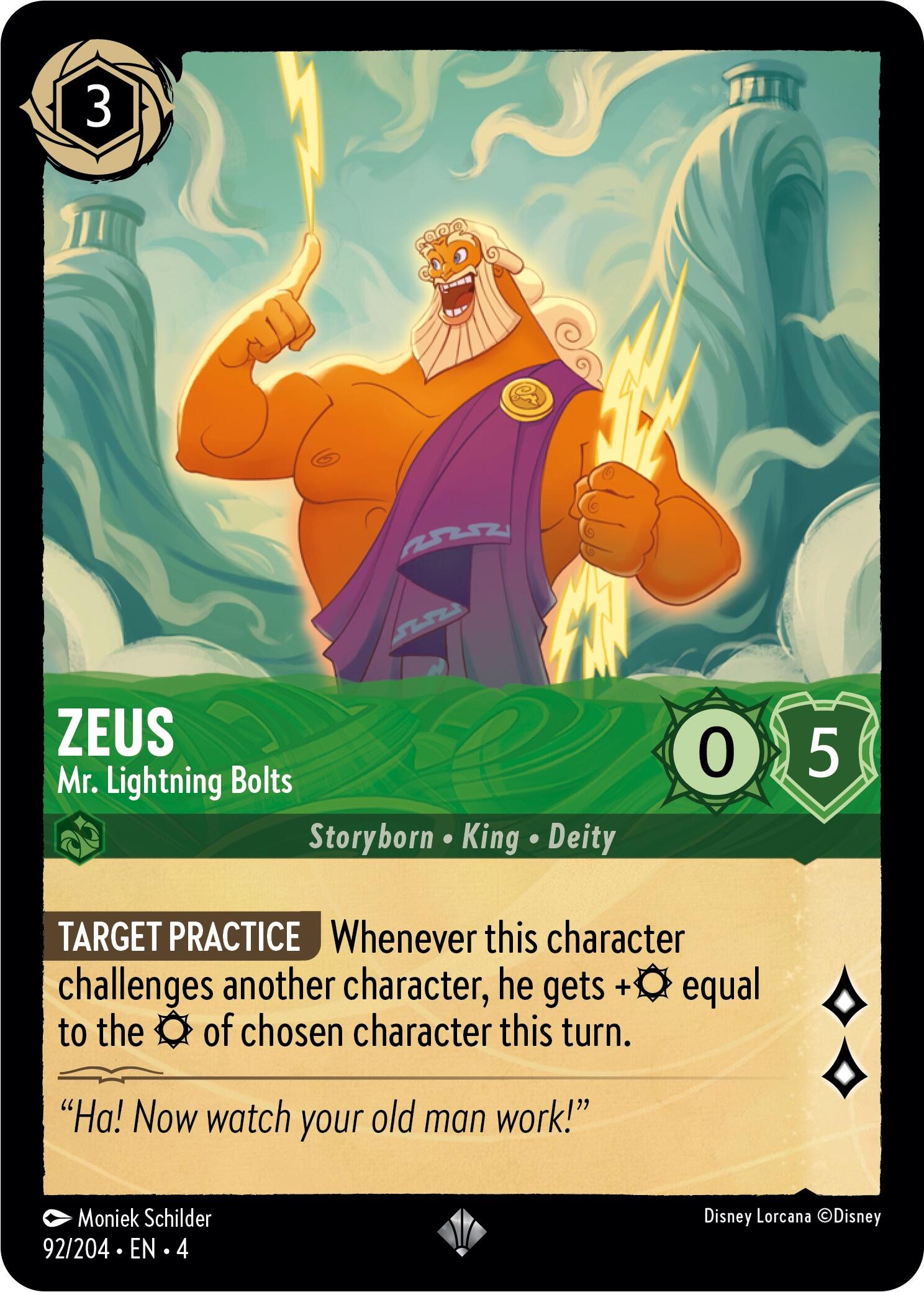 Zeus - Mr. Lightning Bolts (92/204) [Ursula's Return] | Grognard Games