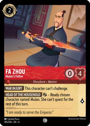 Fa Zhou - Mulan's Father (105/204) [Ursula's Return] | Grognard Games
