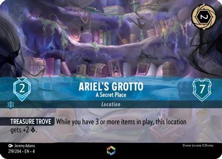 Ariel's Grotto - A Secret Place (Enchanted) (219/204) [Ursula's Return] | Grognard Games