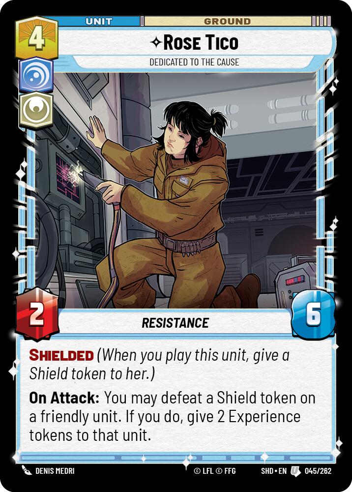Rose Tico - Dedicated to the Cause (045/262) [Shadows of the Galaxy] | Grognard Games