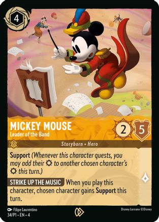 Mickey Mouse - Leader of the Band (34) [Promo Cards] | Grognard Games