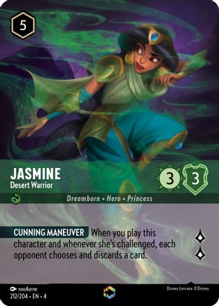 Jasmine - Desert Warrior (Enchanted) (212/204) [Ursula's Return] | Grognard Games