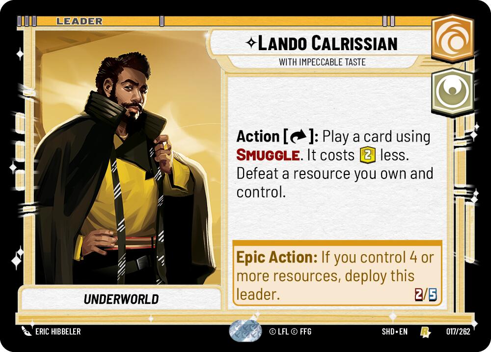 Lando Calrissian - With Impeccable Taste (017/262) [Shadows of the Galaxy] | Grognard Games