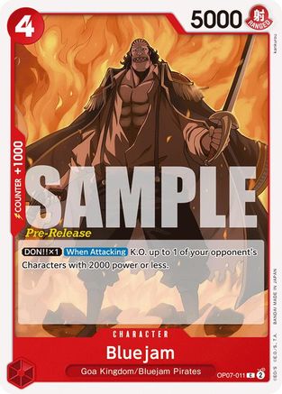 Bluejam (OP07-011) - 500 Years in the Future Pre-Release Cards | Grognard Games