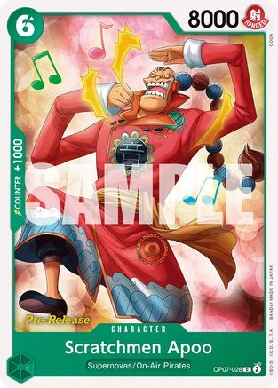 Scratchmen Apoo (OP07-028) - 500 Years in the Future Pre-Release Cards | Grognard Games