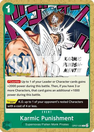 Karmic Punishment (OP07-035) - 500 Years in the Future Pre-Release Cards | Grognard Games