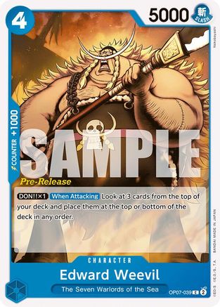 Edward Weevil (OP07-039) - 500 Years in the Future Pre-Release Cards | Grognard Games