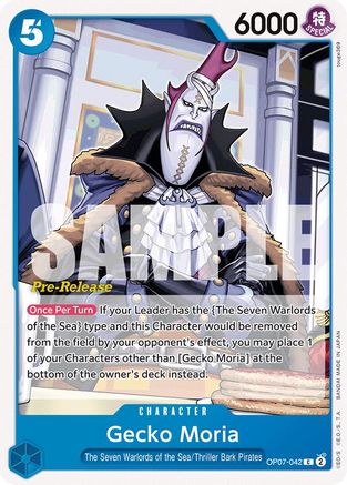 Gecko Moria (042) (OP07-042) - 500 Years in the Future Pre-Release Cards | Grognard Games