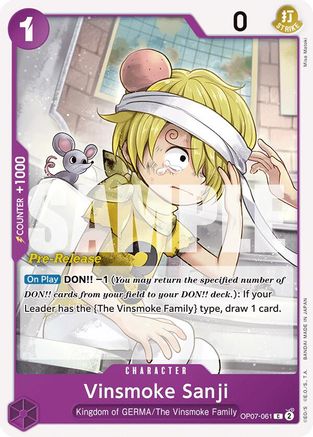Vinsmoke Sanji (OP07-061) - 500 Years in the Future Pre-Release Cards | Grognard Games