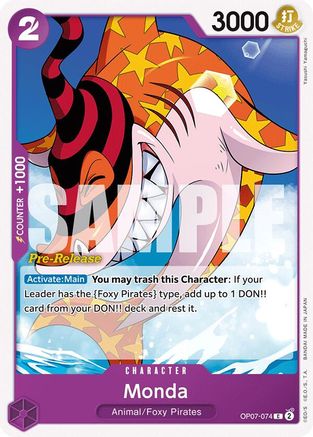 Monda (OP07-074) - 500 Years in the Future Pre-Release Cards | Grognard Games