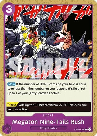 Megaton Nine-Tails Rush (OP07-078) - 500 Years in the Future Pre-Release Cards | Grognard Games