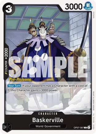 Baskerville (OP07-087) - 500 Years in the Future Pre-Release Cards | Grognard Games