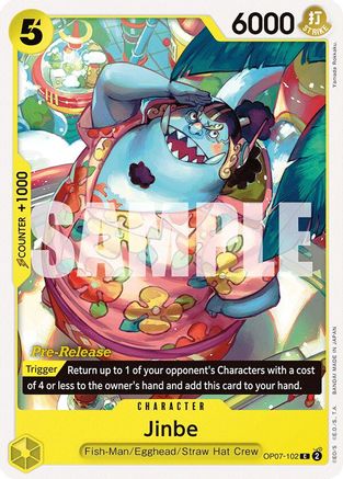Jinbe (102) (OP07-102) - 500 Years in the Future Pre-Release Cards | Grognard Games