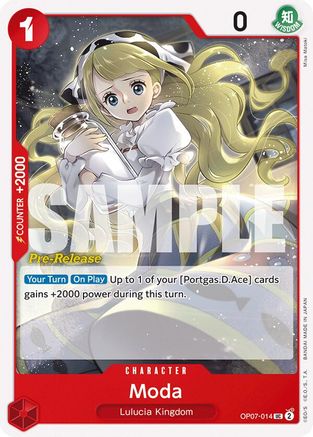 Moda (OP07-014) - 500 Years in the Future Pre-Release Cards | Grognard Games