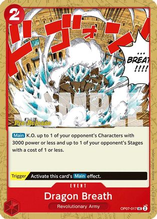Dragon Breath (OP07-017) - 500 Years in the Future Pre-Release Cards | Grognard Games