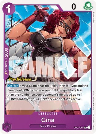 Gina (OP07-065) - 500 Years in the Future Pre-Release Cards | Grognard Games
