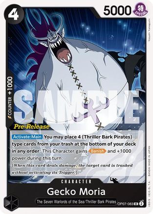 Gecko Moria (083) (OP07-083) - 500 Years in the Future Pre-Release Cards | Grognard Games