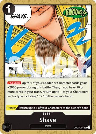 Shave (OP07-094) - 500 Years in the Future Pre-Release Cards | Grognard Games