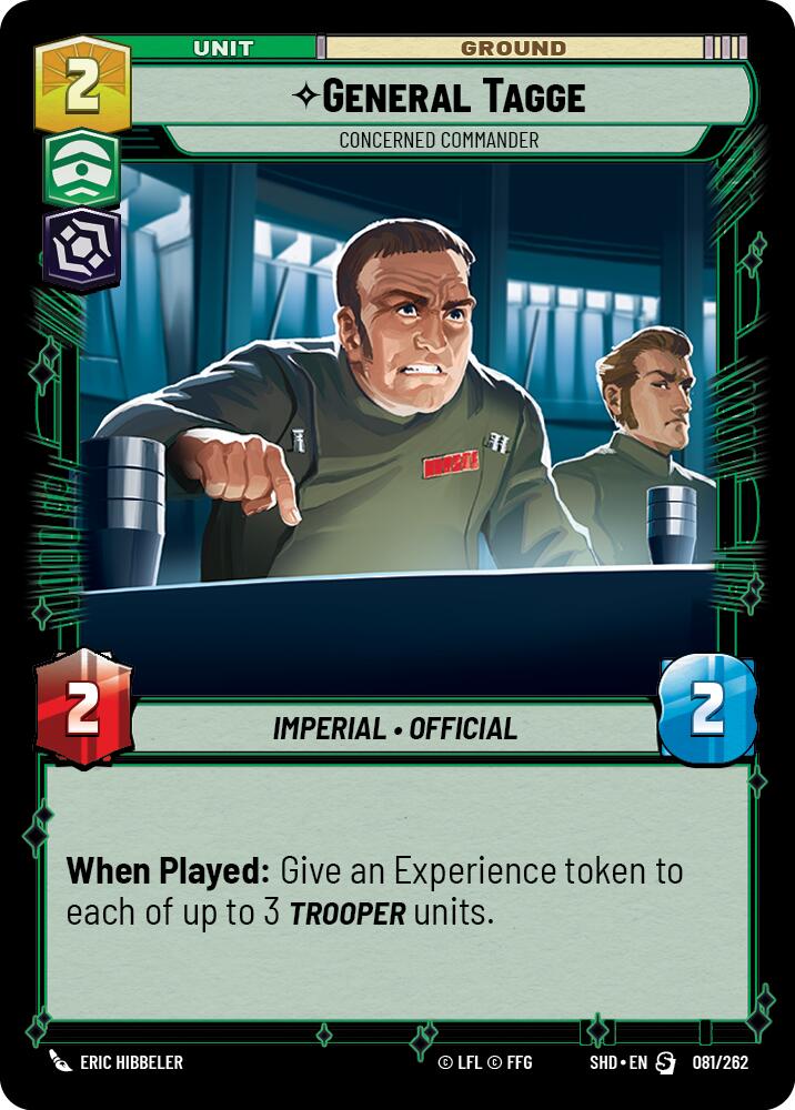 General Tagge - Concerned Commander (081/262) [Shadows of the Galaxy] | Grognard Games