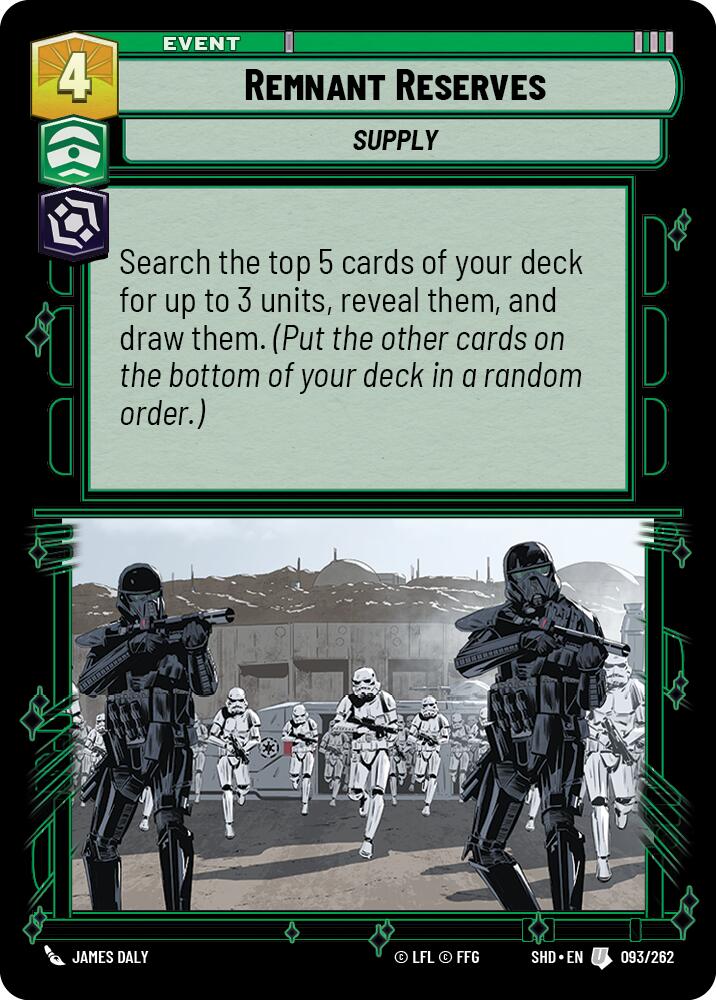 Remnant Reserves (093/262) [Shadows of the Galaxy] | Grognard Games