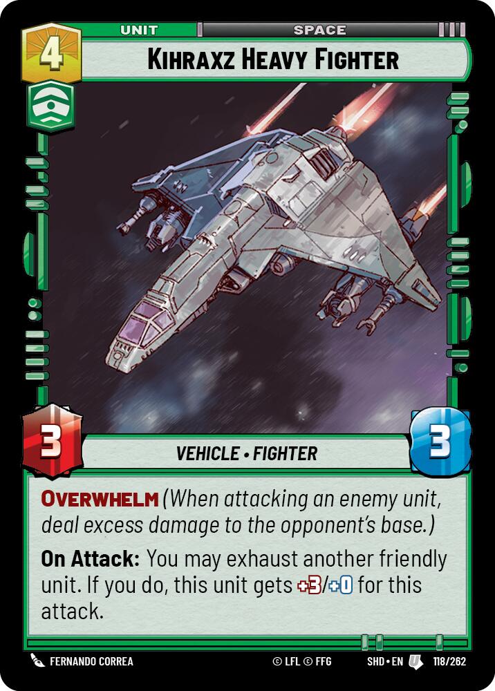 Kihraxz Heavy Fighter (118/262) [Shadows of the Galaxy] | Grognard Games