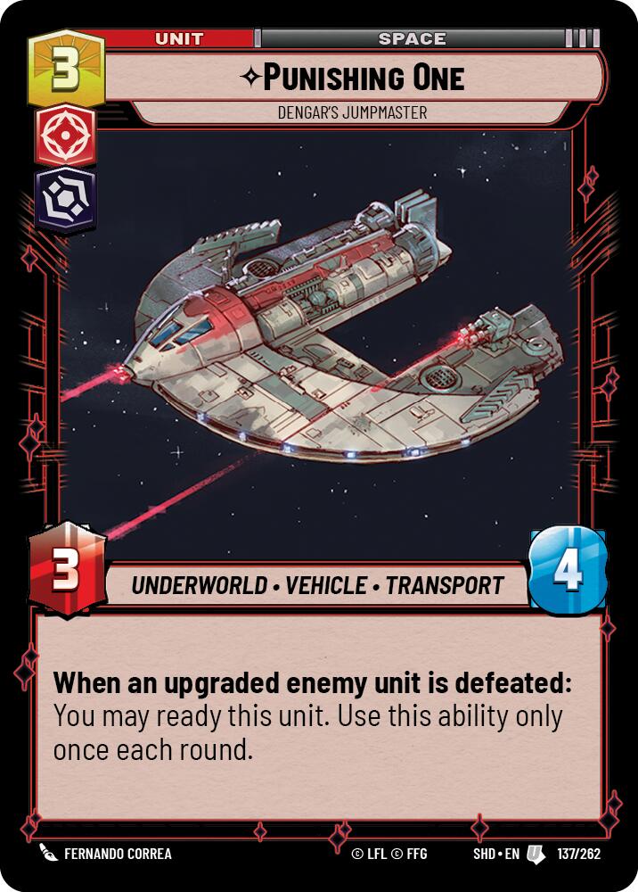 Punishing One - Dengar's Jumpmaster (137/262) [Shadows of the Galaxy] | Grognard Games