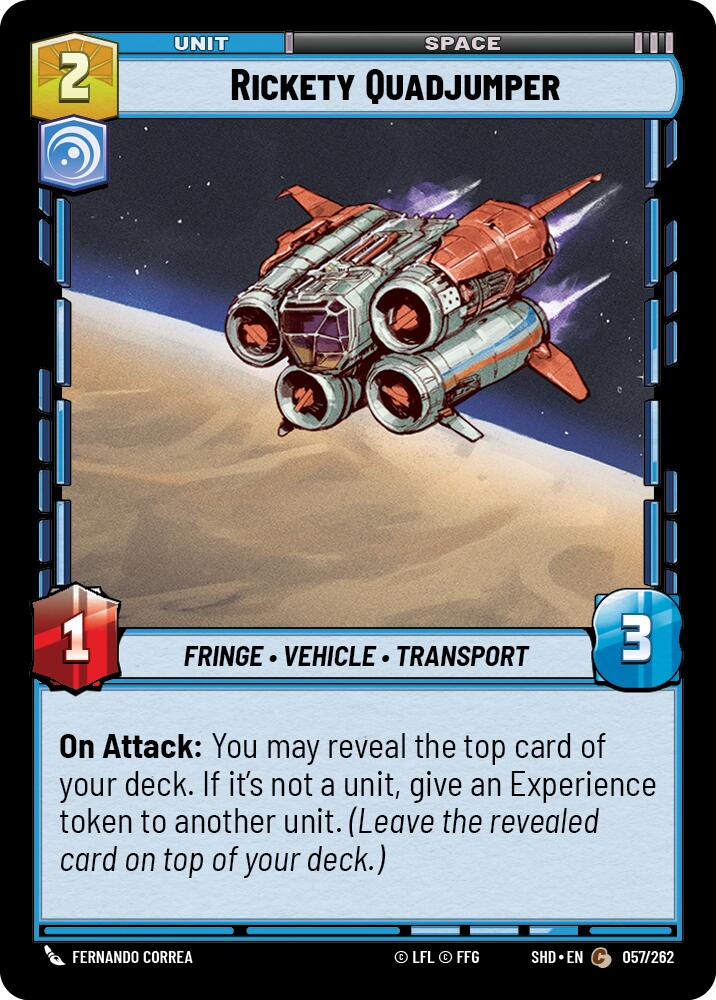 Rickety Quadjumper (057/262) [Shadows of the Galaxy] | Grognard Games
