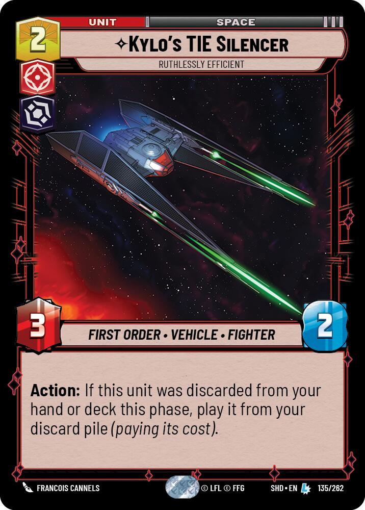 Kylo's TIE Silencer - Ruthlessly Efficient (135/262) [Shadows of the Galaxy] | Grognard Games