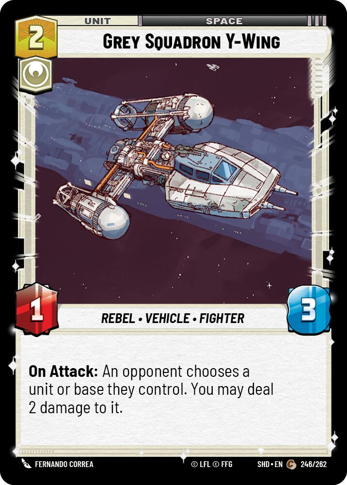 Grey Squadron Y-Wing (246/262) [Shadows of the Galaxy] | Grognard Games