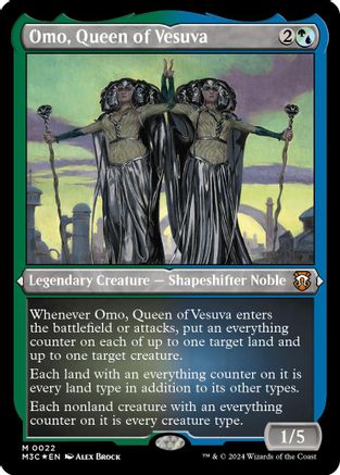 Omo, Queen of Vesuva (Foil Etched) (M3C-022) - Modern Horizons 3 Commander Foil | Grognard Games