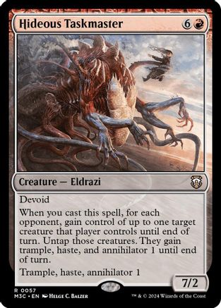 Hideous Taskmaster (Ripple Foil) (M3C-057) - Modern Horizons 3 Commander Foil | Grognard Games