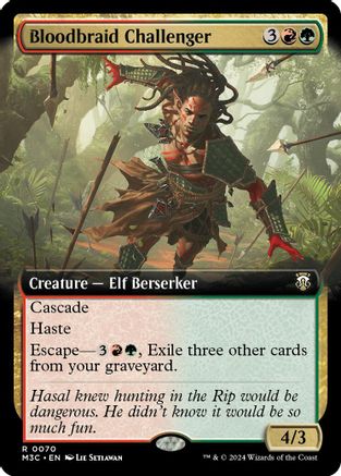 Bloodbraid Challenger (Extended Art) (Ripple Foil) (M3C-070) - Modern Horizons 3 Commander Foil | Grognard Games