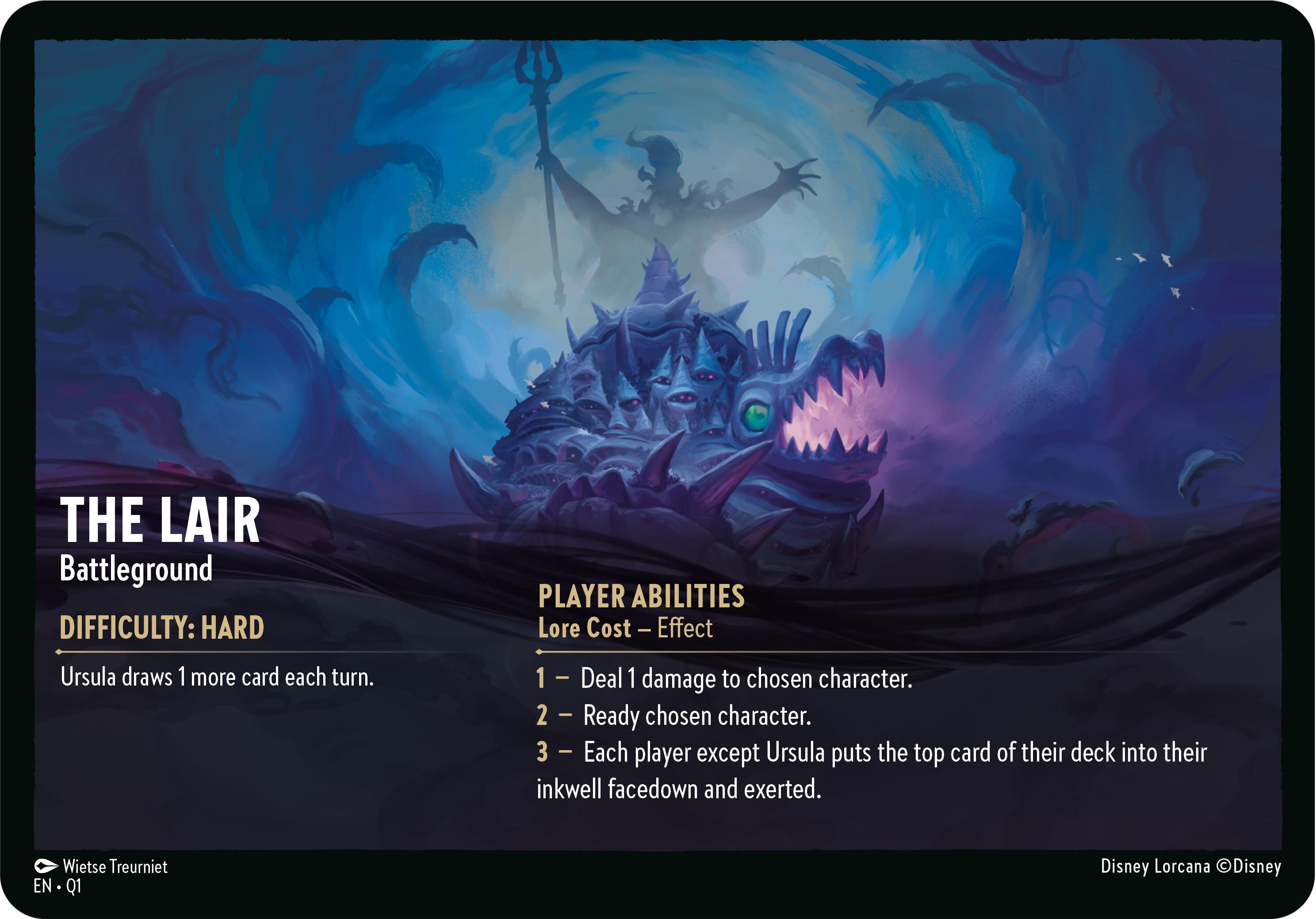 The Lair // Infinite Wrath - Battleground (Oversized) [Illumineer's Quest: Deep Trouble] | Grognard Games