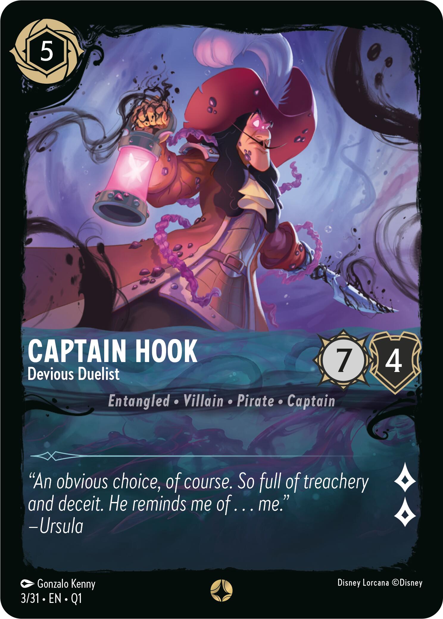 Captain Hook - Devious Duelist (3/31) [Illumineer's Quest: Deep Trouble] | Grognard Games