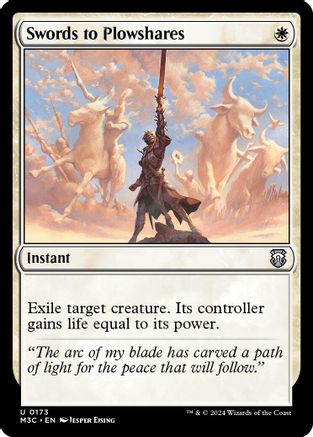 Swords to Plowshares (Ripple Foil) (M3C-173) - Modern Horizons 3 Commander Foil | Grognard Games